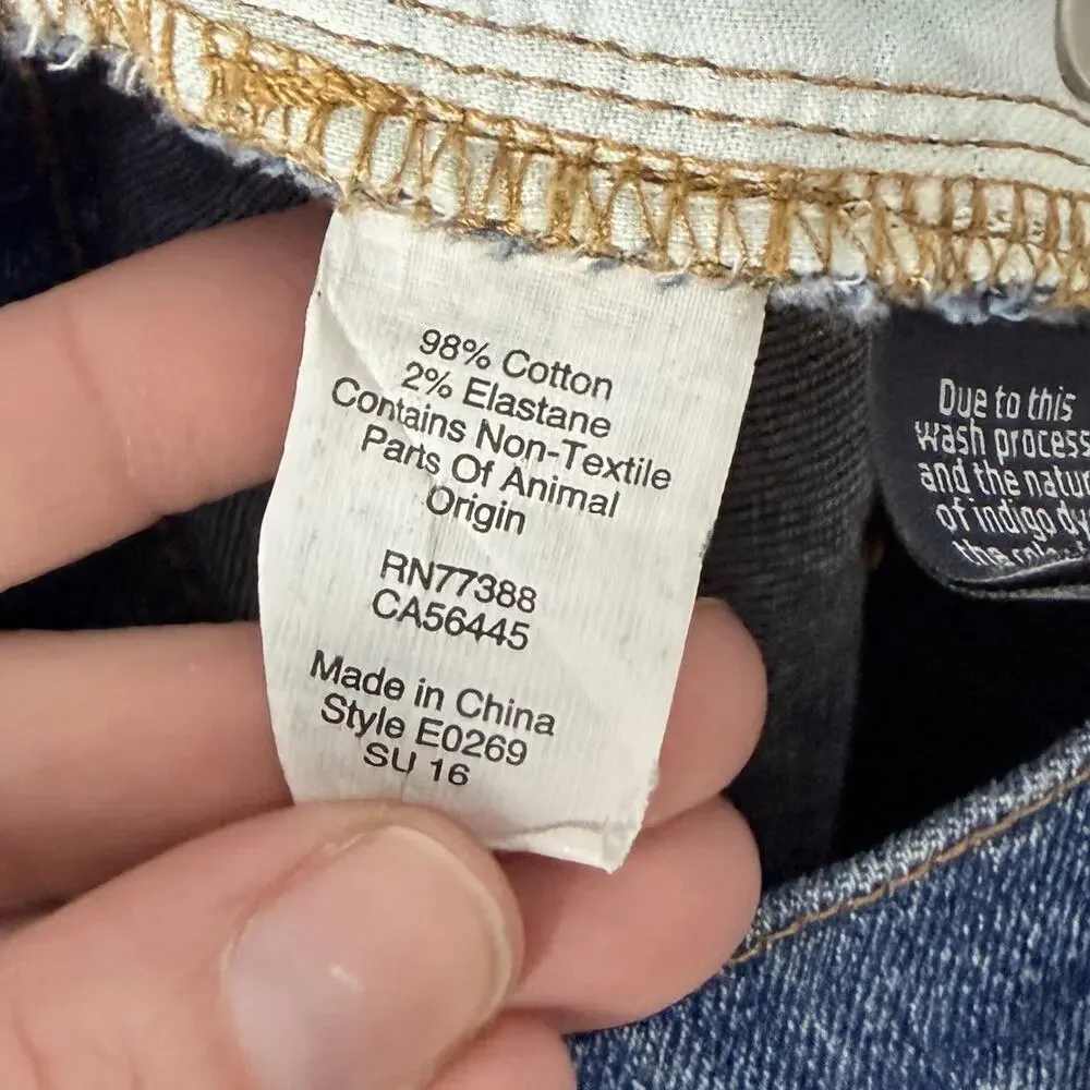 Madewell Women's Jeans 24 Slim Boyjean Distressed Med Wash Denim E0269 Low Rise - Picture 8 of 8